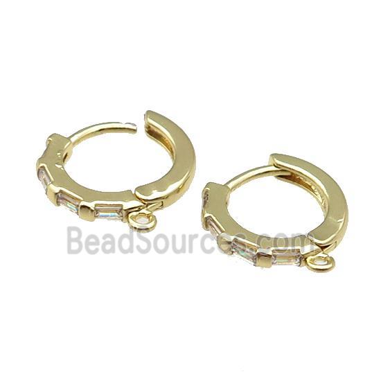 Copper Latchback Earring Accessories With Loop Gold Plated