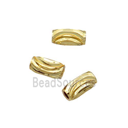 Copper Tube Beads 18K Gold Plated