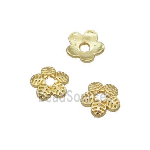 Alloy Bead Caps 18K Gold Plated