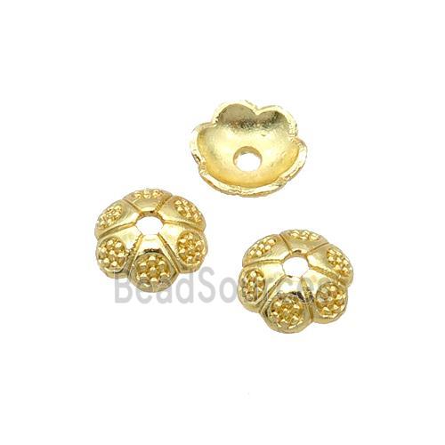 Alloy Bead Caps 18K Gold Plated