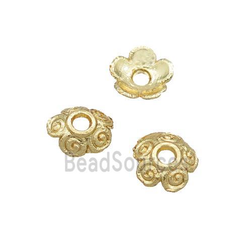 Alloy Bead Caps 18K Gold Plated