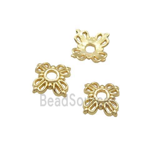 Alloy Bead Caps 18K Gold Plated