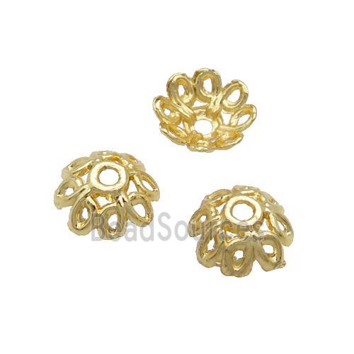 Alloy Bead Caps 18K Gold Plated