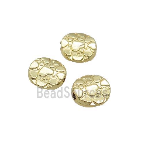 Alloy Circle Beads 18K Gold Plated