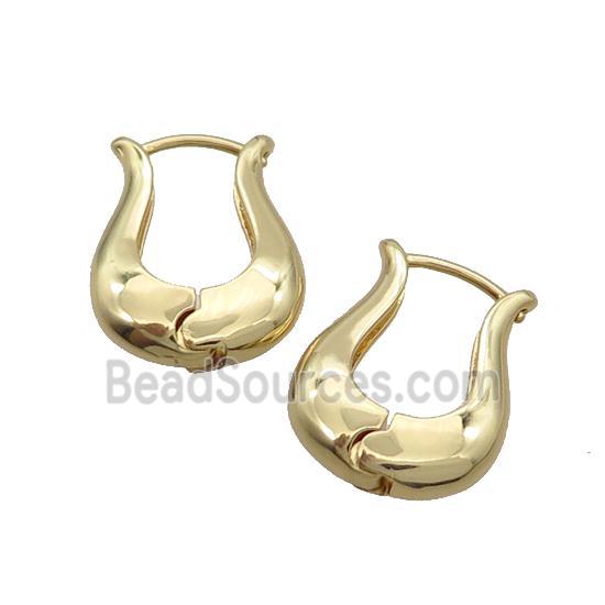 Copper Latchback Earring Gold Plated