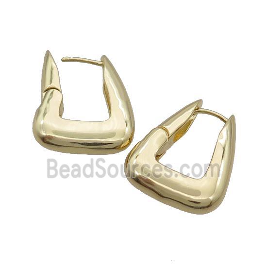 Copper Latchback Earring Gold Plated