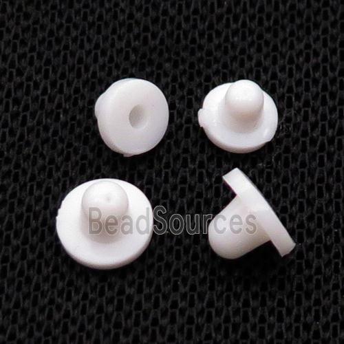 Silicon Earring Back Nut White