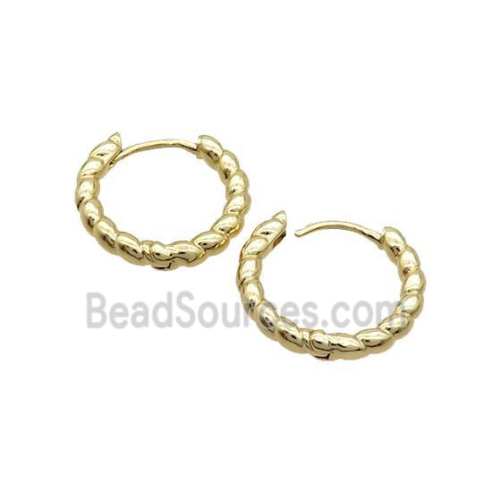 Copper Hoop Earring 18K Gold