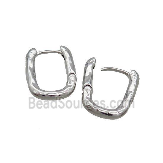 Copper Latchback Earring Platinum Plated