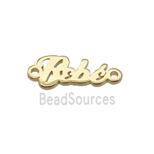 Copper Bebe Connector Letter Gold Plated