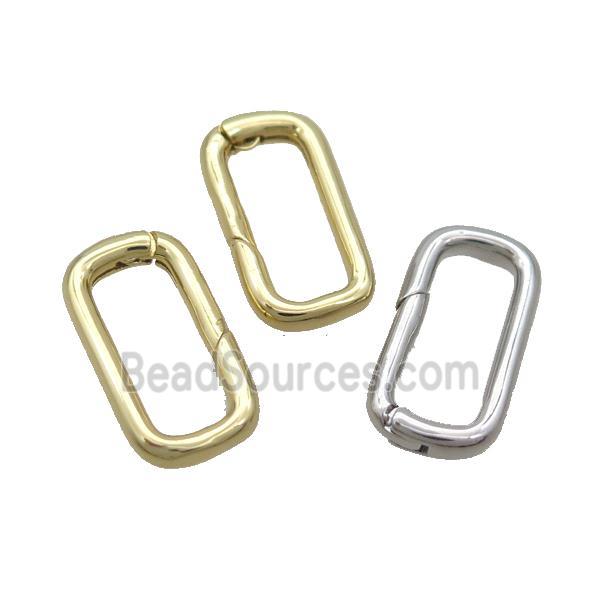 Copper Carabiner Clasp Rectangle Mixed