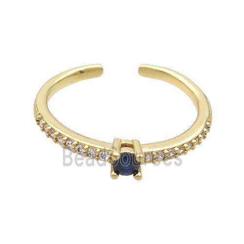 Copper Ring Pave Zircon Gold Plated