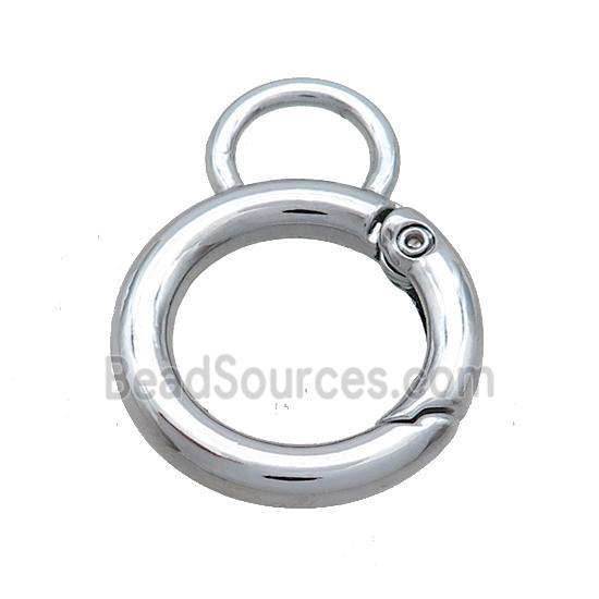 Copper Carabiner Clasp Platinum Plated