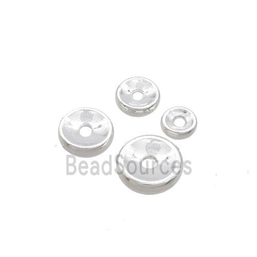 Copper Heishi Beads Shiny Silver