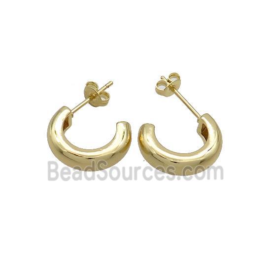 Copper Stud Earrings Gold Plated