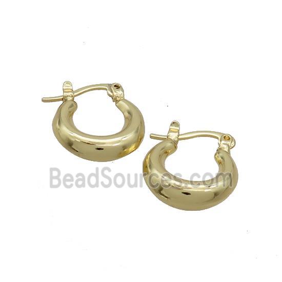 Copper Latchback Earrings Gold Plated