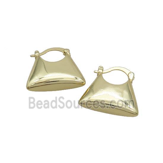 Copper Latchback Earrings Bags Gold Plated