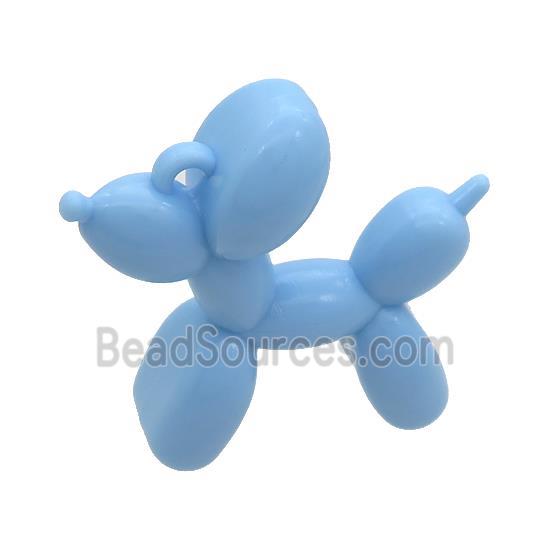 Blue Resin Dog Pendant