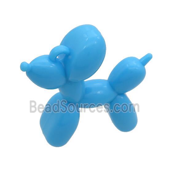 Blue Resin Dog Pendant