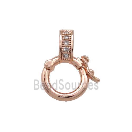 Copper Bails Pave Zircon Rose Gold