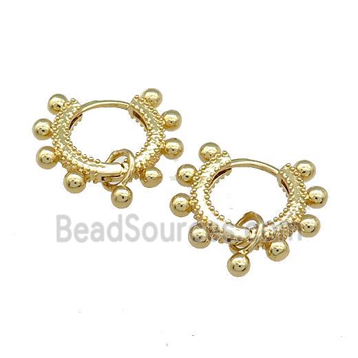 Copper Hoop Earrings Gold Plated