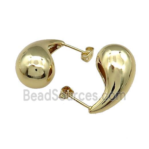 Copper Stud Earrings Gold Plated