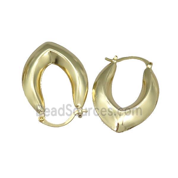 Copper Latchback Earrings Gold Plated