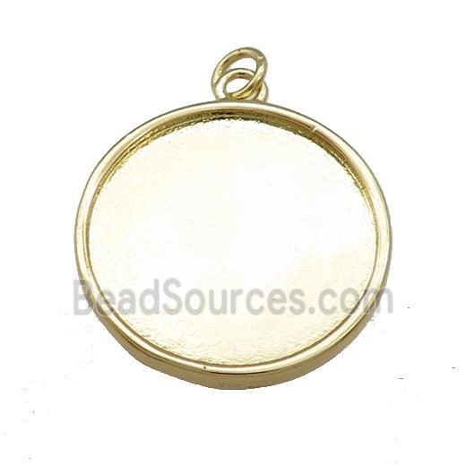 Copper Jesus Pendant Religious Medal Charms Painted Circle Gold Plated Mixed