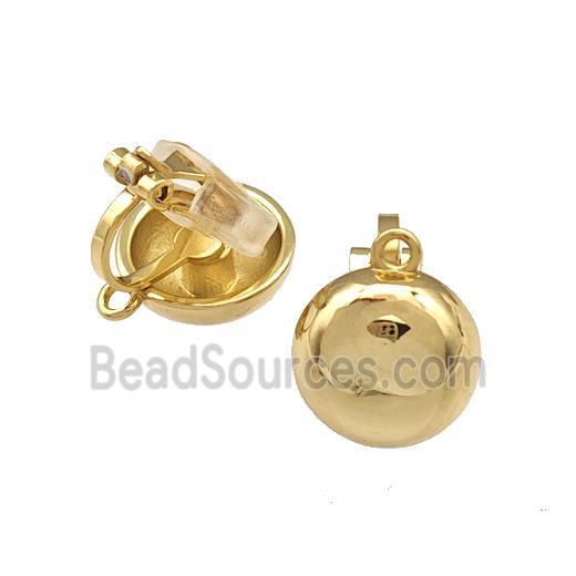 Copper Clip Earrings Gold Plated