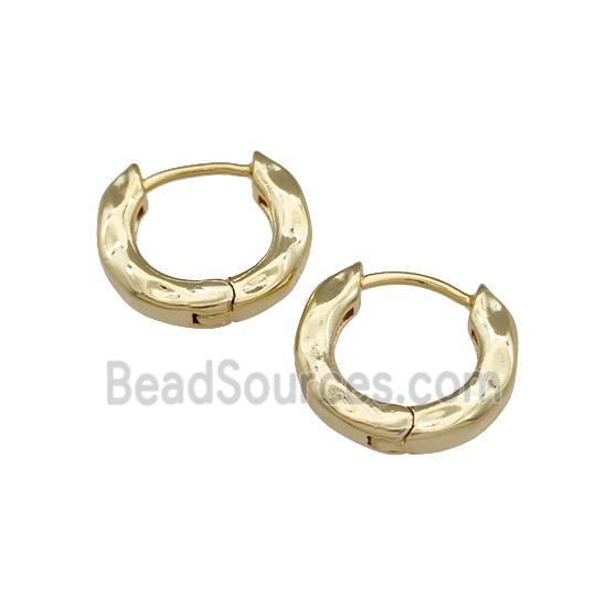 Copper Hoop Earrings Gold Plated