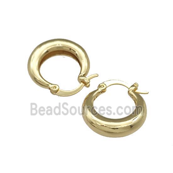 Copper Latchback Earrings Gold Plated