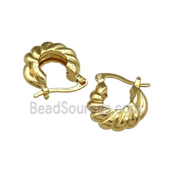 Copper Latchback Earrings Gold Plated