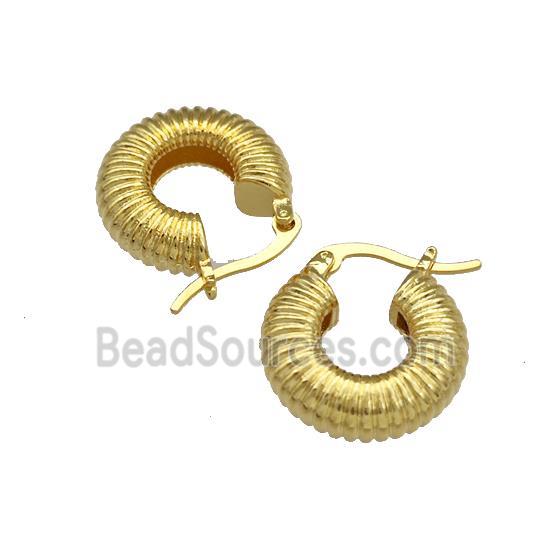 Copper Latchback Earrings Gold Plated