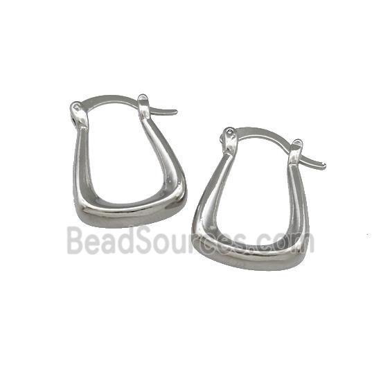 Copper Latchback Earrings Platinum Plated