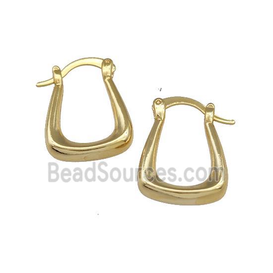 Copper Latchback Earrings Gold Plated