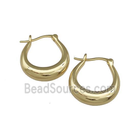 Copper Latchback Earrings Gold Plated