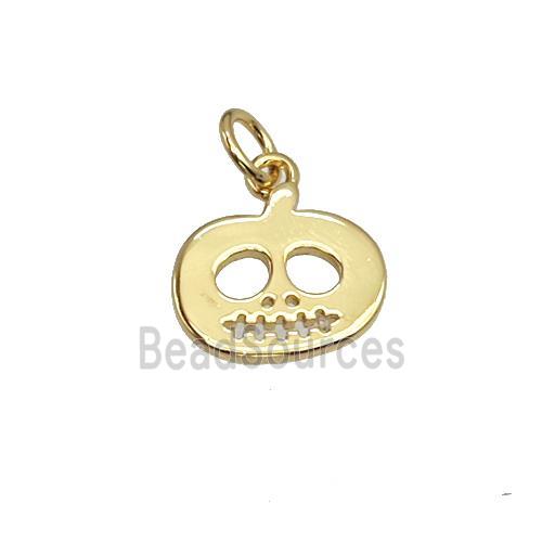 Halloween Ghost Charms Copper Pendant Gold Plated