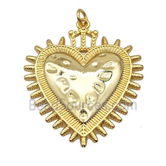 Copper Heart Pendant Gold Plated