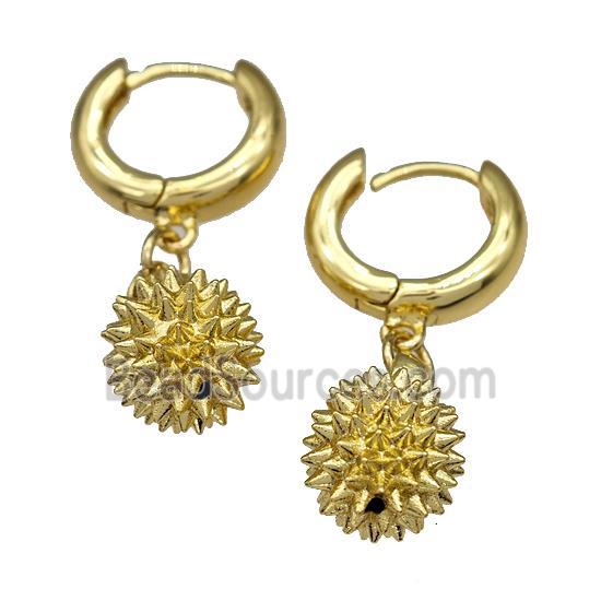 Copper Hoop Earrings Durian Gold Plated