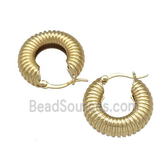 Copper Latchback Earrings Hollow Gold Plated