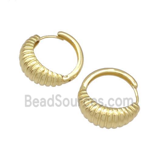 Copper Hoop Earrings Gold Plated