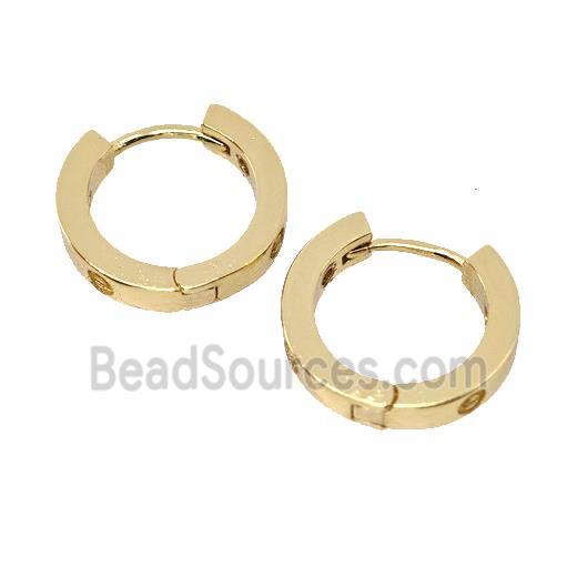 Copper Hoop Earrings Gold Plated