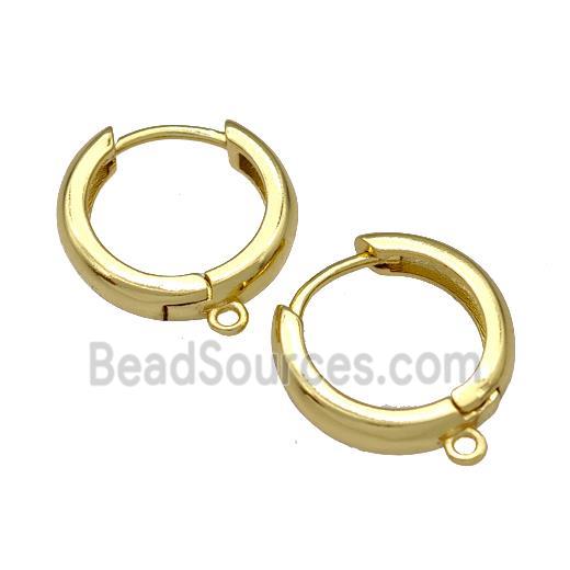 Copper Hoop Earrings Gold Plated