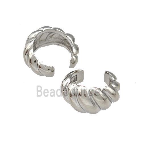 Copper Rings Spiral Platinum Plated