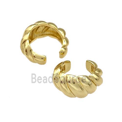 Copper Rings Spiral Gold Plated