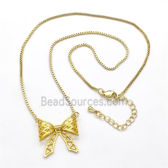 Copper Butterfly Necklaces Hollow Gold Plated