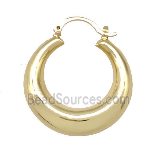 Copper Latchback Earrings Hollow Gold Plated