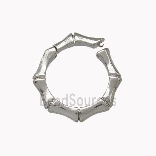Copper Clasp Bamboo Platinum Plated