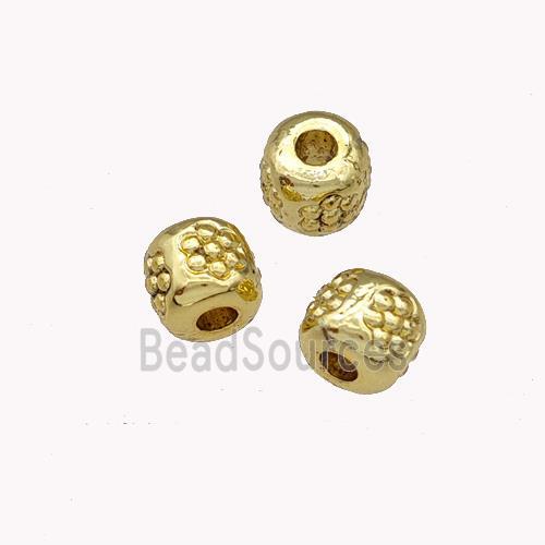 Copper Round Beads Gold Plated