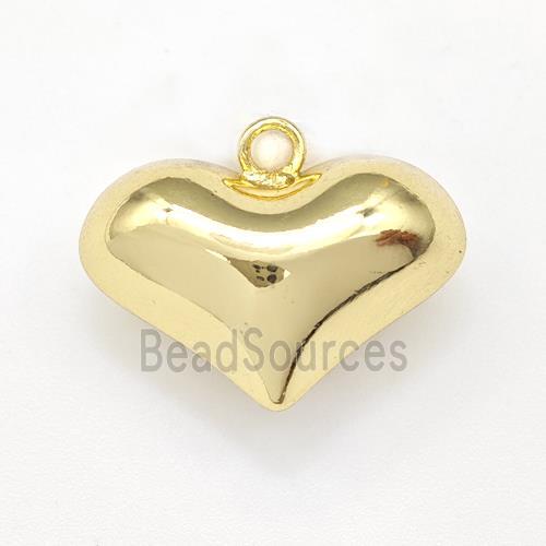 Copper Heart Pendant Hollow Gold Plated